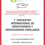 1° Encuentro Internacional de Orientadores/as Familiares